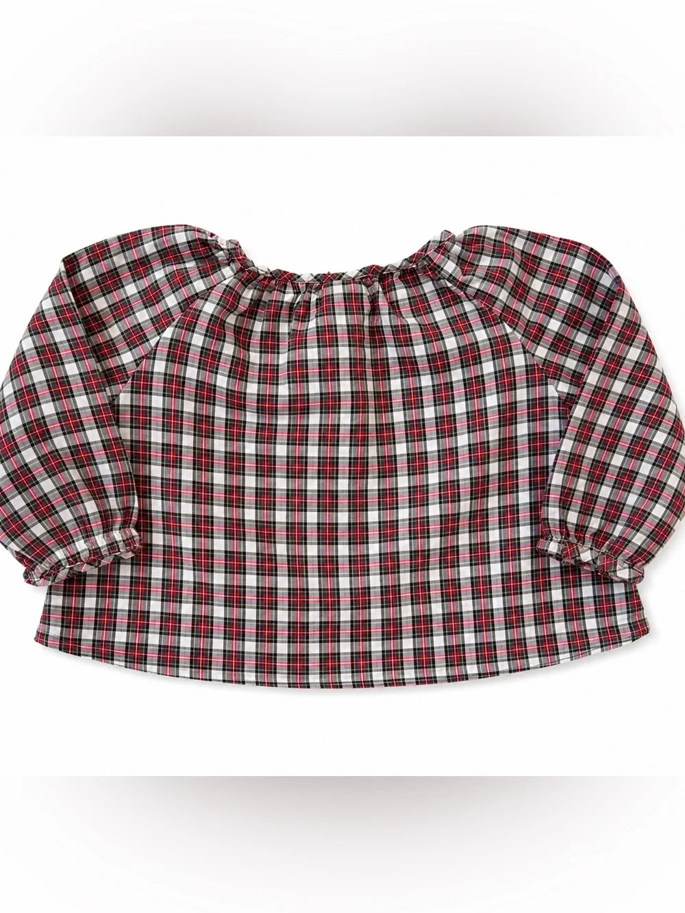 Ralph Lauren Baby 3M Red Plaid Ruffle Blouse Holiday Christmas Top